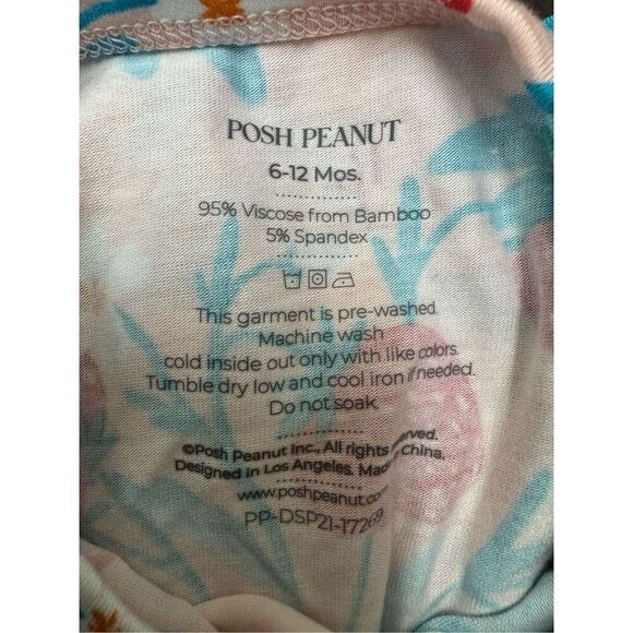 NWT Posh Peanut 6-12 Months Pink Strawberry Dress with Ruffle Sleeves - Picture 3 of 4